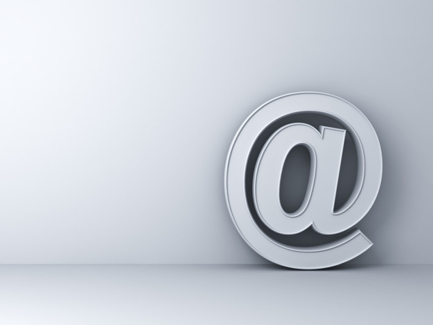A bejelentkezési e-mail szimbólum elvont fogalom alatt fehér háttér, árnyék - Fotó, kép