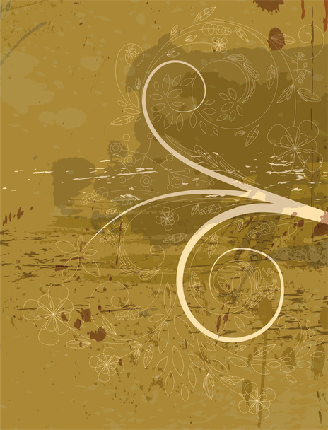 Grunge floral background - Вектор, зображення