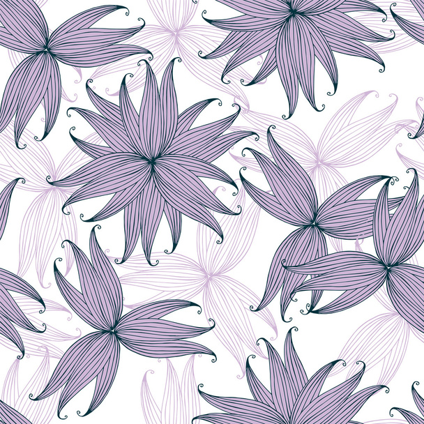 Delicate floral seamless pattern - Vector, Imagen