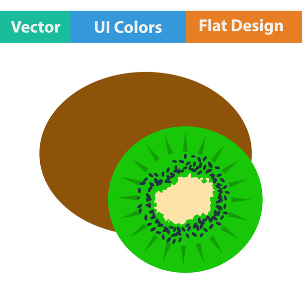 Platte ontwerp pictogram voor Kiwi - Vector, afbeelding