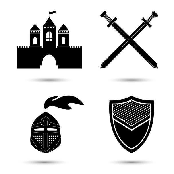 Conjunto de iconos vectoriales medievales
 - Vector, imagen
