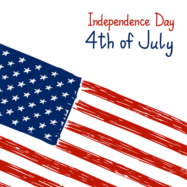 Independence day card - Vector, Image