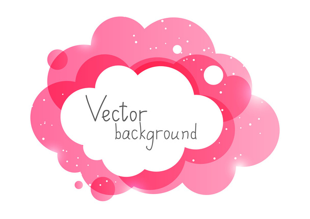 Roze wolk element - Vector, afbeelding