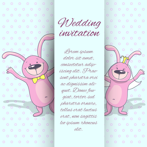 Wedding invitation card - Вектор, зображення