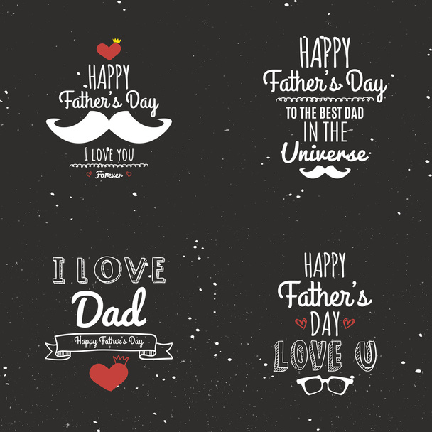 father day labels - Διάνυσμα, εικόνα