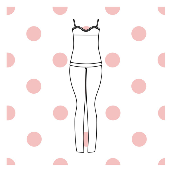Ilustración vectorial de ropa de dormir femenina
. - Vector, imagen