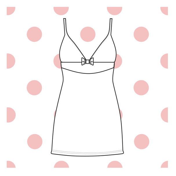  combination or nightie, the silhouette.  Sundress, Evening dres - Vector, Image