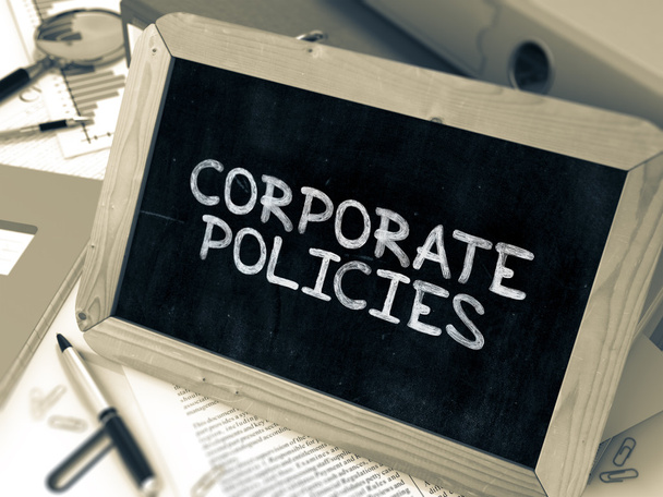 Políticas Corporativas Conceito Mão Desenhada no Chalkboard
. - Foto, Imagem