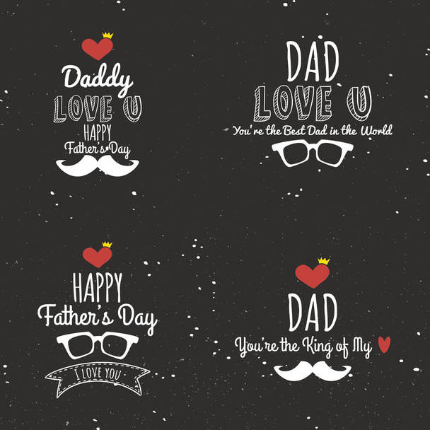 father day labels - Vector, afbeelding