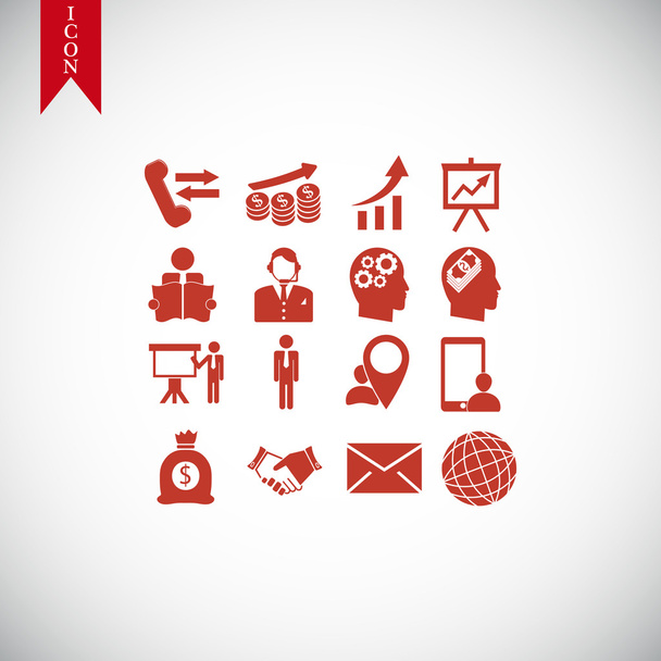 Business icons set - Vector, imagen