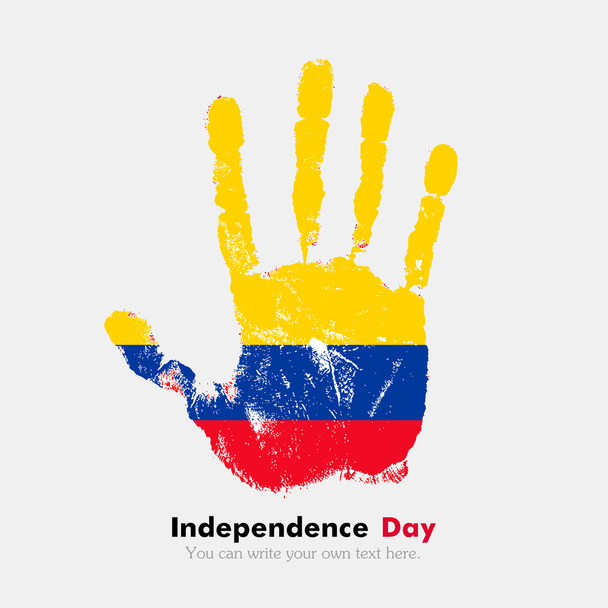 Stampa a mano con la bandiera della Colombia in stile grunge
 - Vettoriali, immagini