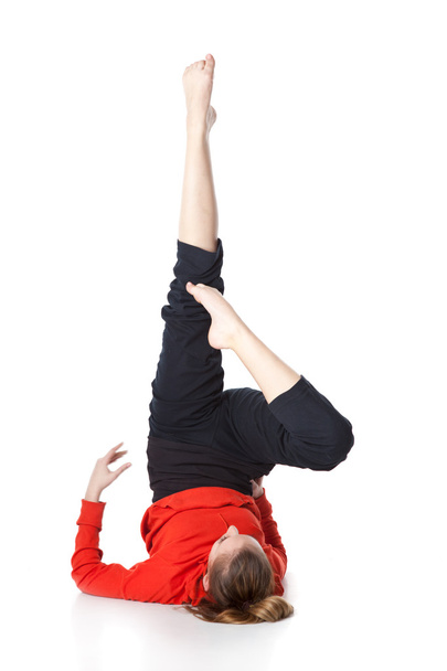 Woman is an acrobat - Foto, Imagen