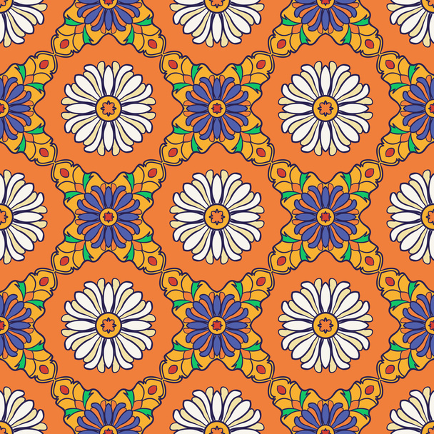 Vector seamless texture. Beautiful colored pattern for design and fashion with decorative elements - Vektori, kuva