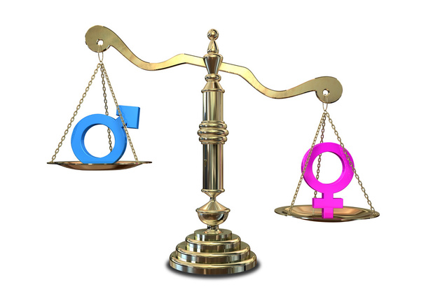 Gender Inequality Balancing Scale - Photo, Image