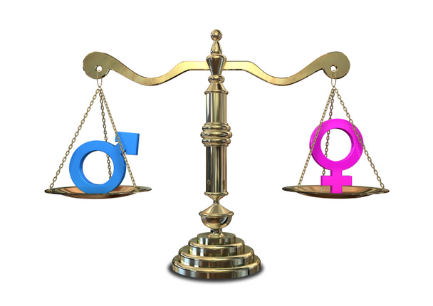 ισότητα των φύλων, εξισορρόπηση κλίμακα - Φωτογραφία, εικόνα