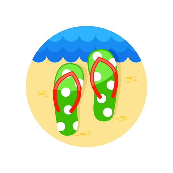 Flip-Flops-Symbol. Sommer. Urlaub - Vektor, Bild