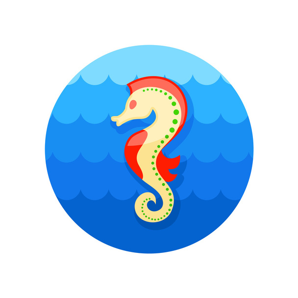 Sea Horse pictogram. Zomer. Vakantie - Vector, afbeelding