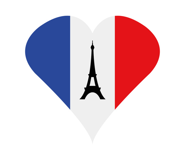 sercu Francji z symbolem - Zdjęcie, obraz