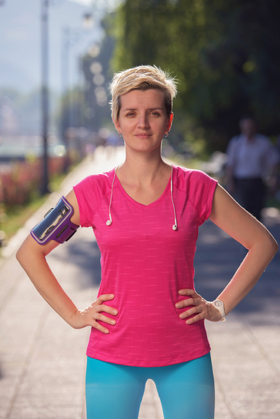jogging woman portrait - Valokuva, kuva