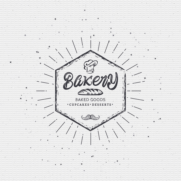 Bakery. Handwritten inscription. Hand drawn calligraphy lettering typography badge. It can be used for signage, logos, branding, product launches - Photo, Image