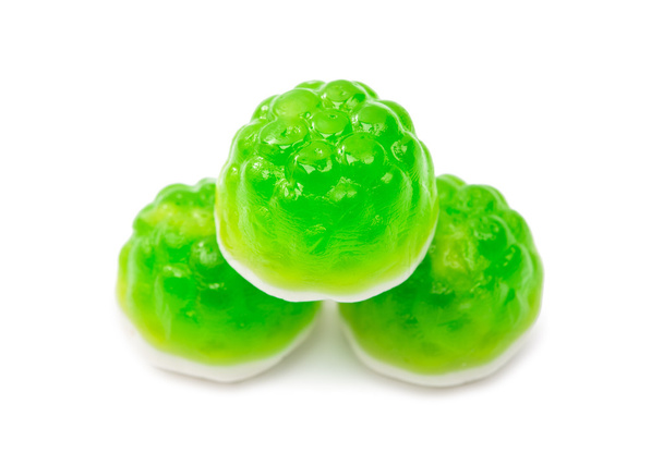 Cukierki-pralinki zielony na białym tle  - Zdjęcie, obraz