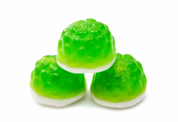 Green jelly candies isolated  - Photo, Image