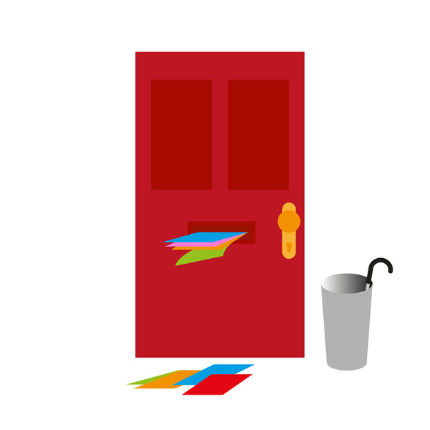 a lot of mail at home - Vector, Image