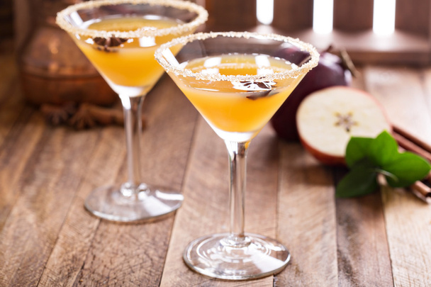 Apple cider martini with star anise - Photo, image