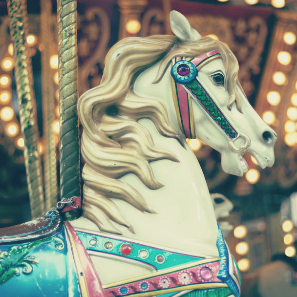 Vintage carousel horse - 写真・画像