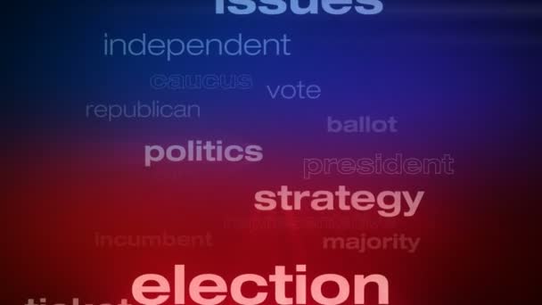 Bucle de palabras políticas y electorales
 - Metraje, vídeo