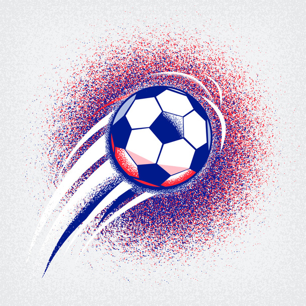 Euro 2016 fotbalové mistrovství pozadí s barvy vlajky míč a Francie. Drsnost textura - Vektor, obrázek