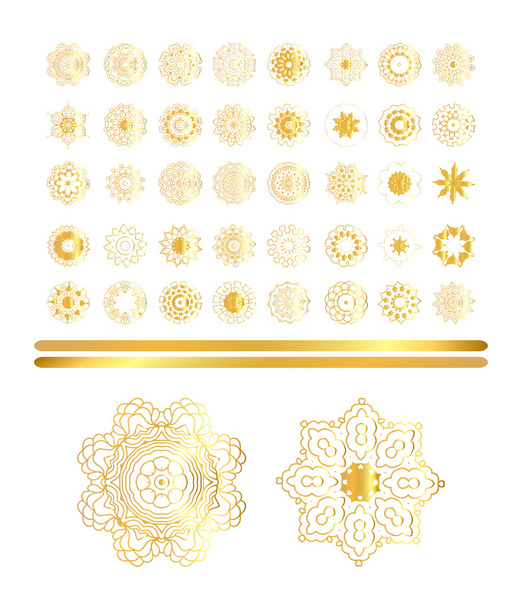 Oriental vector gold pattern - Vector, Image