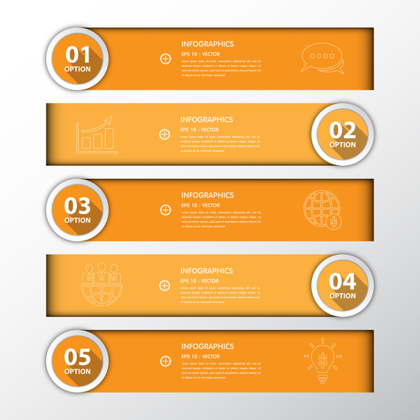 step number banners  - Vector, Image