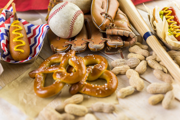 Beyzbol parti gıda - Fotoğraf, Görsel