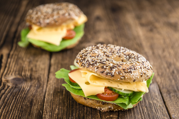 Bagels with Cheese Gouda - Photo, image