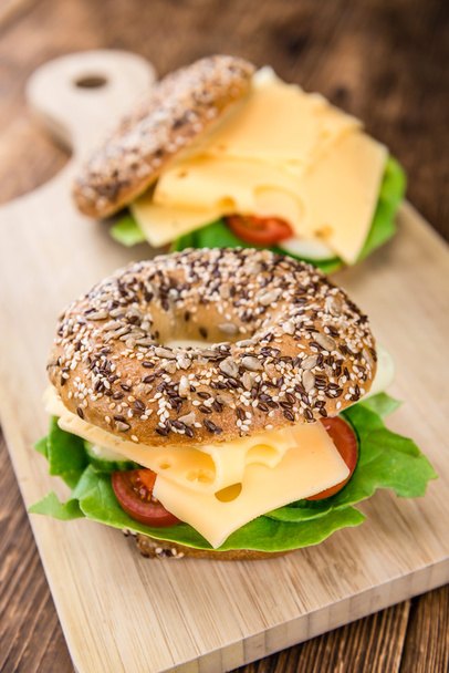 Bagels  with Gouda cheese  - Photo, image