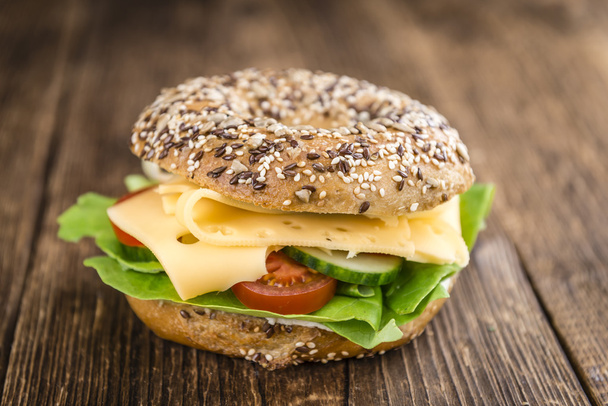 Bagel with Cheese  Gouda  - Photo, image