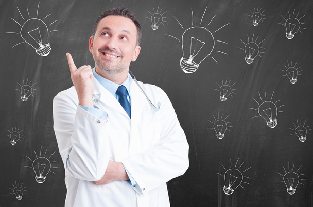 New idea in medicine with cheerful confident doctor  - Photo, Image
