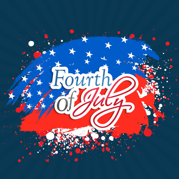 Stylish text for American Independence Day. - Vector, Image