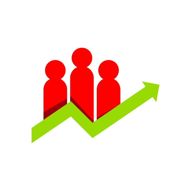 Business people finance logo vector - Vector, Image