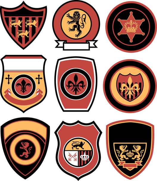 Diseño clásico emblema de la insignia
 - Vector, Imagen