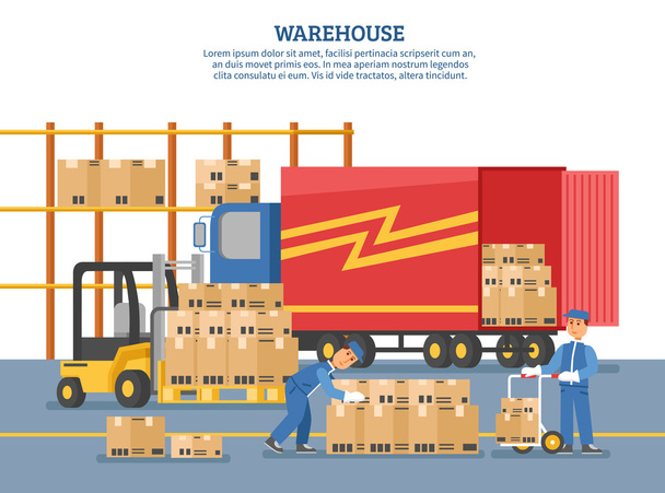 Affiche de livraison logistique
 - Vecteur, image