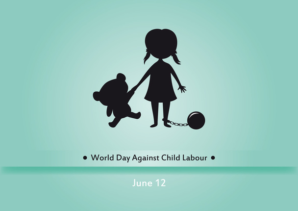 Světový den proti dětské práci vektor - Vektor, obrázek