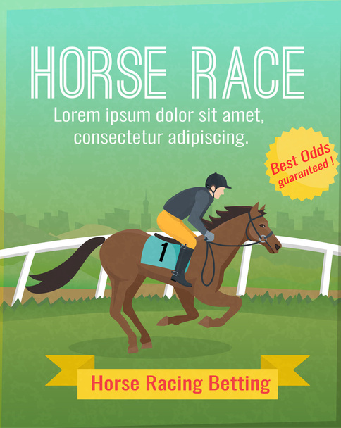 Horse Racing Poster - Vector, Image