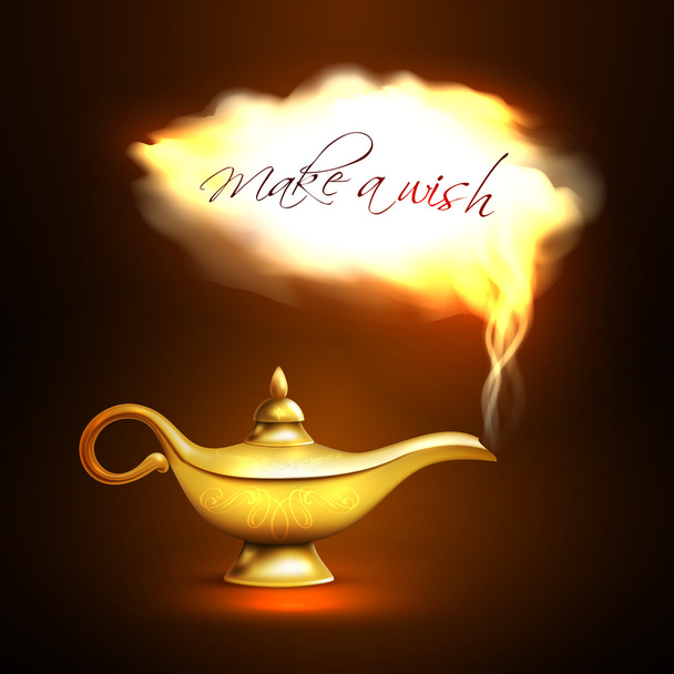 Conceito de nuvem de lâmpada Aladdin
 - Vetor, Imagem