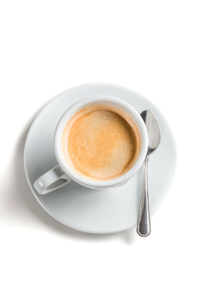Coffee with foam on a white background - Photo, image