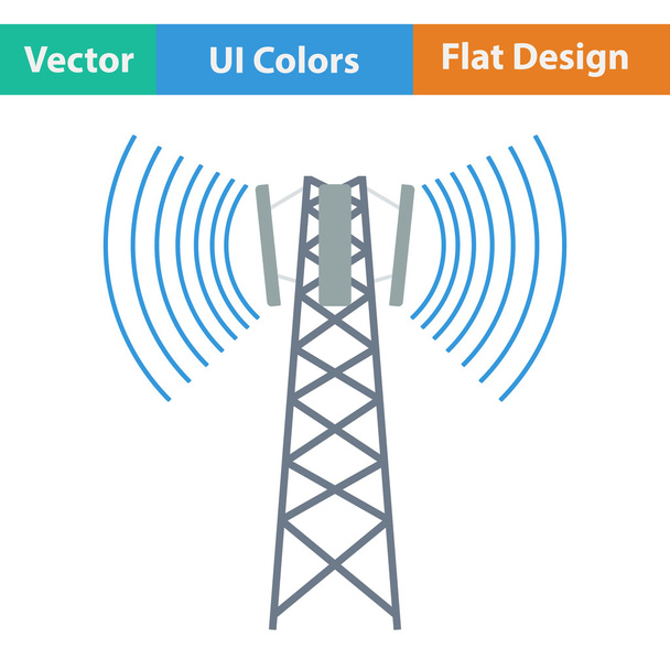 Ícone de antena de radiodifusão celular
 - Vetor, Imagem