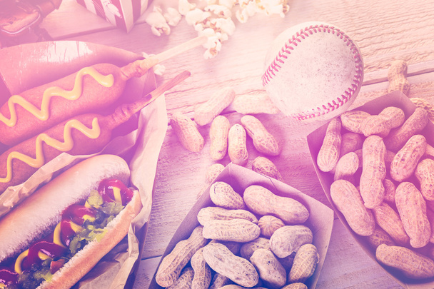 Baseball partii żywności  - Zdjęcie, obraz