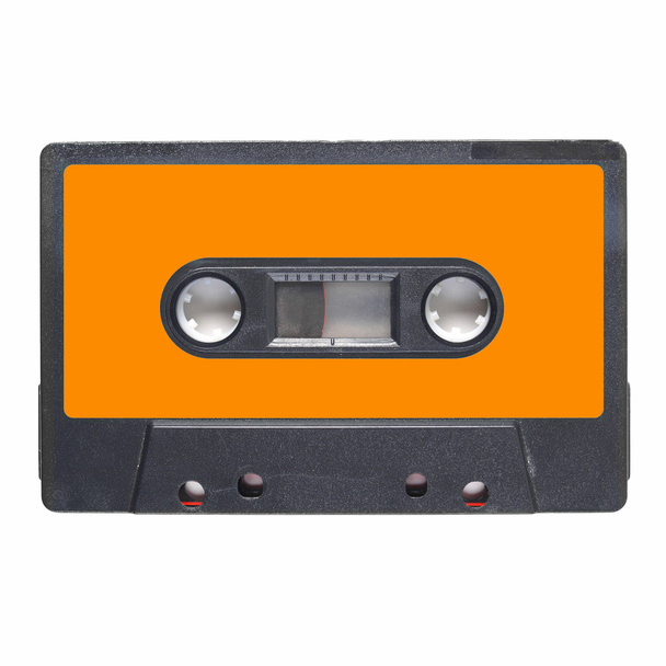 Tape cassette orange label - Foto, Imagem