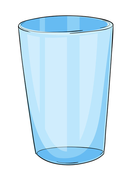 glas op wit - Vector, afbeelding